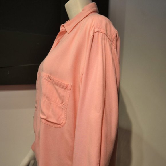 UFO Carnation Pink Rayon Oversized Shirt - Picture 2 of 6